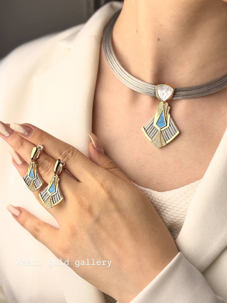 [SET-1005] سرویس فیروزه و صدف